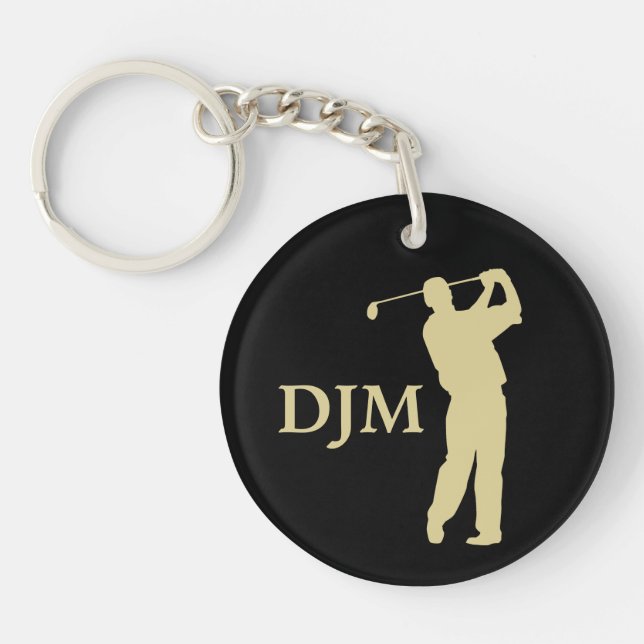 Monogram Guld Silhouette Golfer (Framsidan)