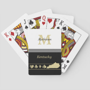 Monogram Guld Silhouette Kentucky Casinokort