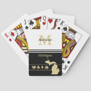 Monogram Guld Silhouette Michigan Casinokort