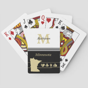 Monogram Guld Silhouette Minnesota Casinokort