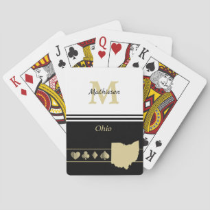 Monogram Guld Silhouette Ohio Casinokort