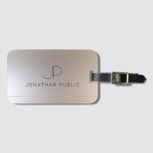 Monogram Guld Silver Titta i Elegantens moderna ma Bagagebricka