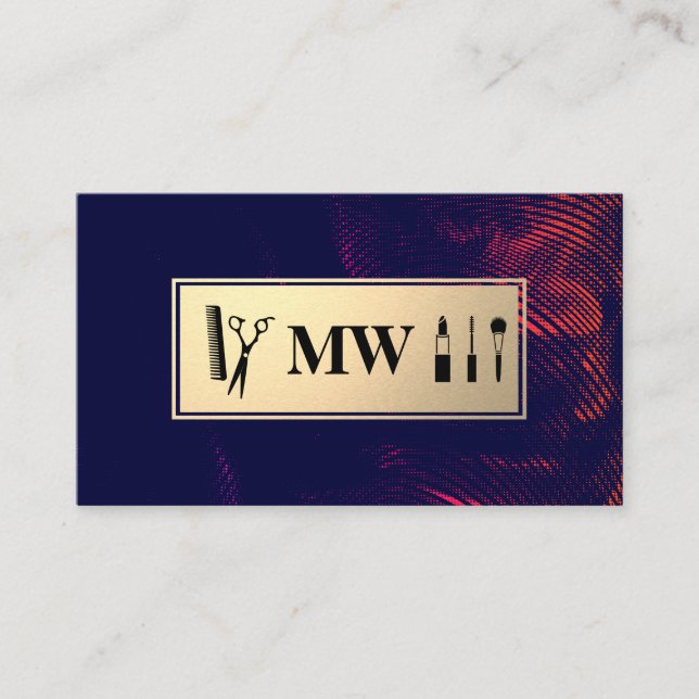 Monogram Guld Stylish Mystique Tidsbeställning Kort (Framsida)