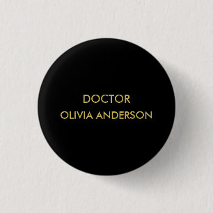 Monogram Guld svart, minimalistisk modern Knapp