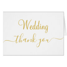 Monogram Guld White Bröllop Tack Hearts