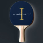 Monogram Guld White-skript Namn Modern Family Pingisracket<br><div class="desc">Du kan enkelt redigera med ditt namn och börja genom att klicka på knappen "Anpassa". Ändra färgen på text och bakgrund helt när du markerar länken "Anpassa detta".</div>