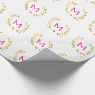 Monogram Gulfoljefarj Laurel & Spade Presentpapper