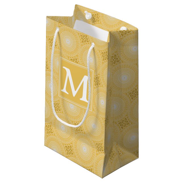 Monogram gult circles mönster (Framsidan Vinklad)