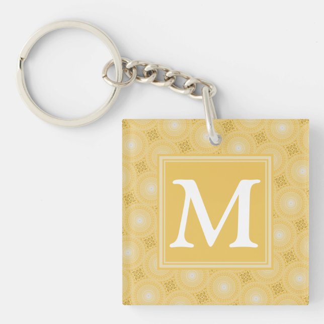 Monogram gult circles mönster (Framsidan)