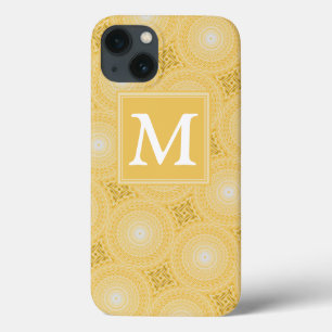 Monogram gult circles mönster Fodral-Mate iPhone c
