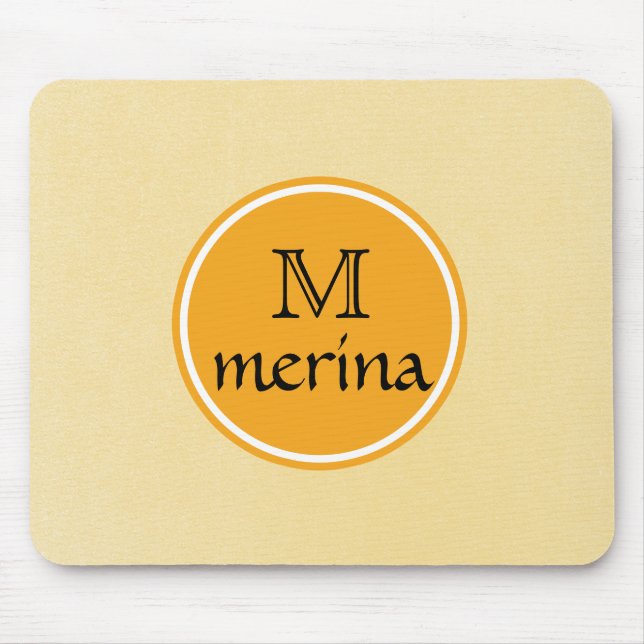Monogram Gult Guld Circle Musmatta (Framsidan)