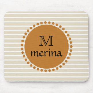Monogram Gult Guld stripe Circle Musmatta
