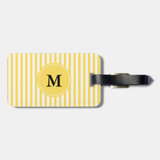 Monogram Gult och Rand Mönster Bagagebricka