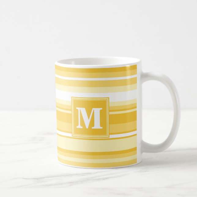 Monogram gult rand kaffemugg (Höger)