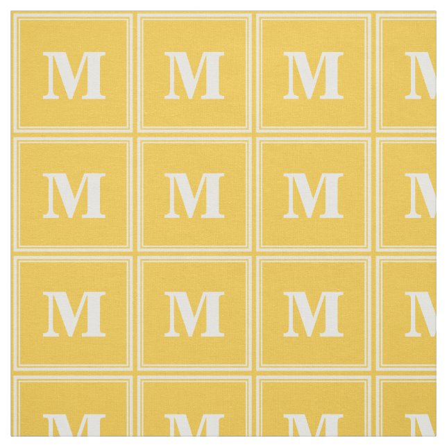 Monogram gult rand tyg (Provkarta)