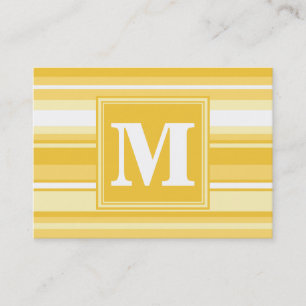 Monogram gult rand visitkort