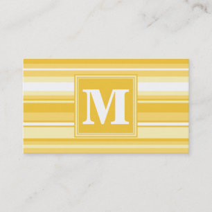 Monogram gult rand visitkort