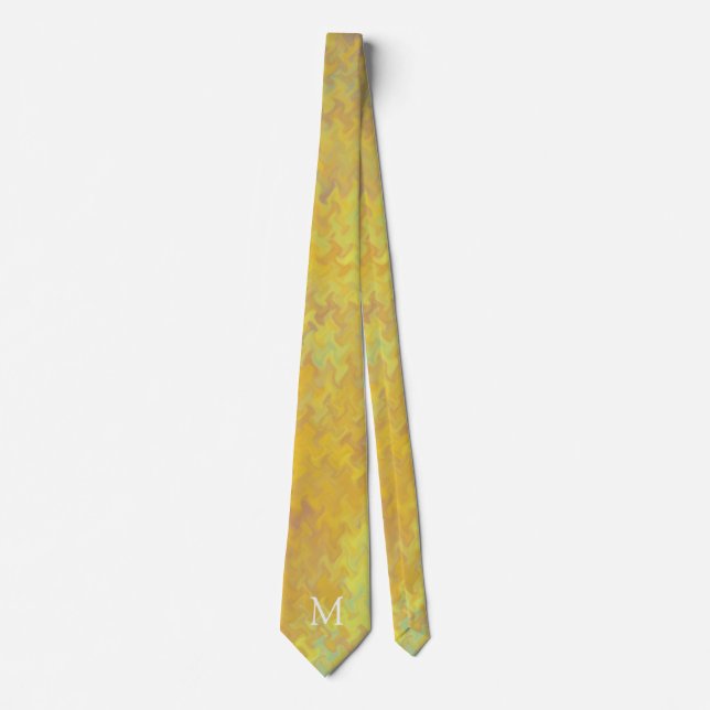 Monogram gyllene marmorerad konst slips (Framsida)