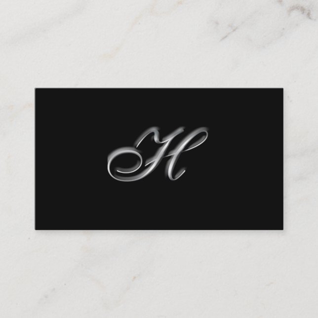 Monogram H-affärskort Visitkort (Framsida)