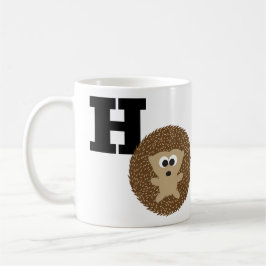 Monogram H är avsett för Hedgehog Kaffemugg