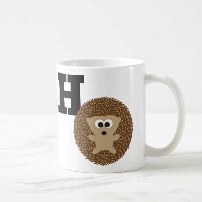 Monogram H är avsett för Hedgehog Kaffemugg (Höger)