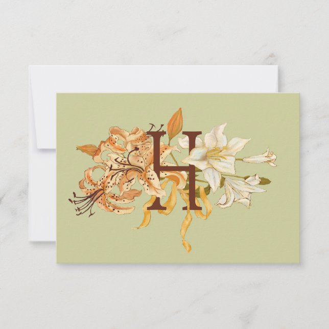 Monogram H Inbjudningar (Framsida)