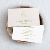 Monogram Hair Stylist Sissors  Rosa Leather