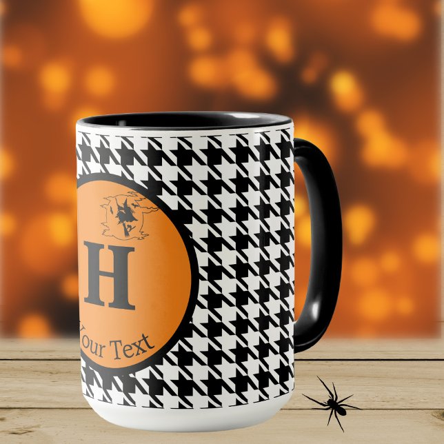 Monogram, Halloween Houndstooth 15oz Combo Mugg (Skapare uppladdad)
