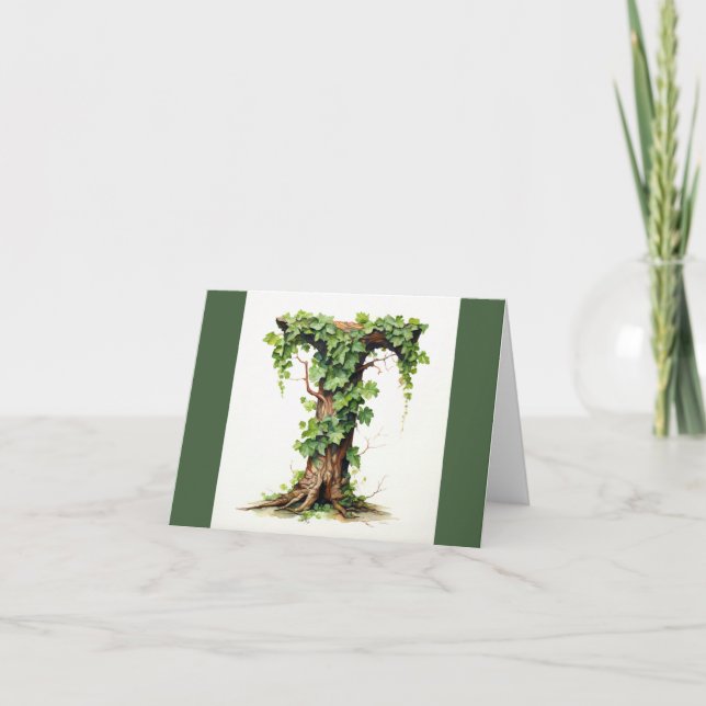 Monogram-hälsningskort Kort (Framsida)