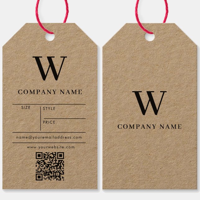 Monogram hängMärkre Prisa Clothing Swing Märkres K Presentetikett (Monogram Hang Tag Price Clothing Swing Tags Kraft)