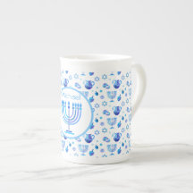 Monogram Hanukkah Festival Menorah Ljus