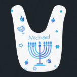 Monogram Hanukkah Jewish Helgdag Menorah Hakklapp<br><div class="desc">Monogram och Hanukkiah Symbol. Lycklig Hanukkah Party judisk Helgdag Blue Menorah. Judiska Helgdag Chanukkah-Dekorationen med traditionell dekorationssymbol för Chanuka - Navy Blue färg hanukkiah menorah, ljusskygghet med ljus, stjärnan av David och nyblå ljus illustration. Hanukkah Festival of ljus Event Dekoration. Jerusalem, Israel. Baby & Kids > Sjukvård, Mata och hälsa...</div>