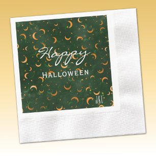 Monogram, Happy Halloween Moons & Stars Cocktail Pappersservett