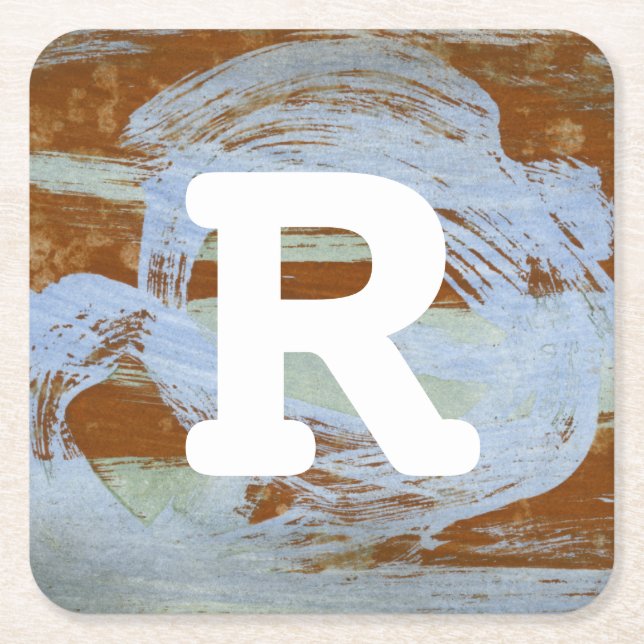 Monogram | Harbour Sunset Underlägg Papper Kvadrat (Framsidan)