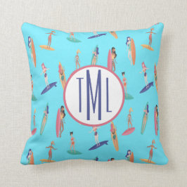 Monogram Hawaiian Surfer Dekorativ kudde