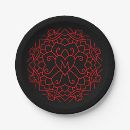 Monogram Heart Mandala