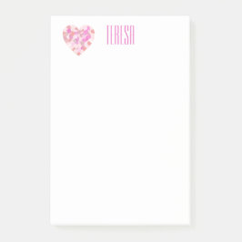 MONOGRAM HEART Notes Post-it Block