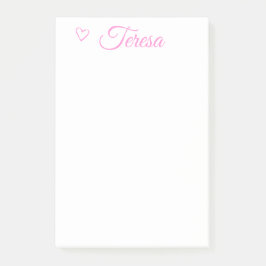 MONOGRAM HEART Notes Post-it Block