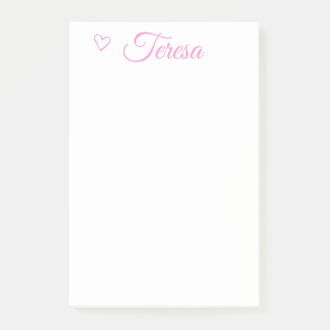 MONOGRAM HEART Notes Post-it Block (Framsida)