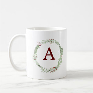Monogram Helgdag för julfransens utandning Kaffemugg