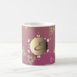 Monogram Helgdag och Snöflingor och renar Kaffemugg