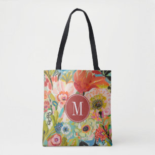 Monogram  Hemlig trädgård Blommigt III Tygkasse