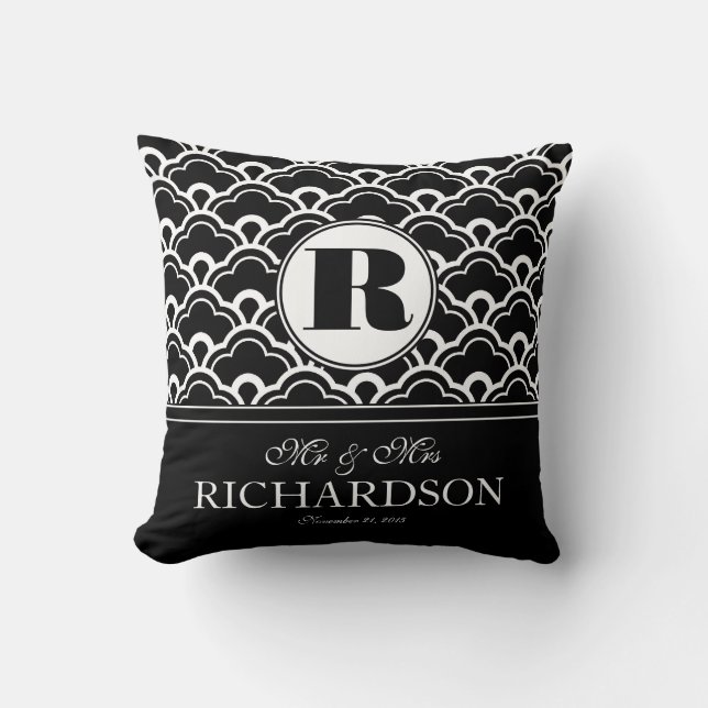 Monogram Herr och Fru för Kudde (Framsida)