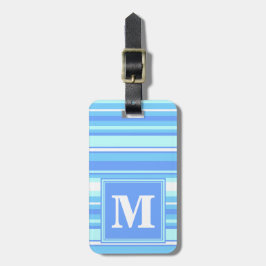 Monogram himlar blue rand bagagebricka