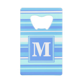 Monogram himlar blue rand kreditkort flasköppnare