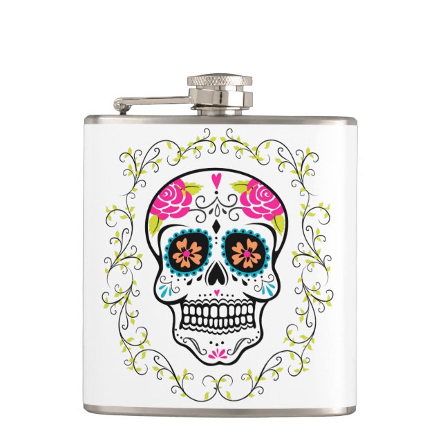 Monogram Hipster Sugar Skull Fickplunta (Framsidan)