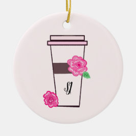 Monogram Hög Kaffe Dryck Julgransprydnad Keramik