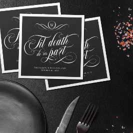 Monogram högtflygande död gör oss del Bröllop Pappersservett