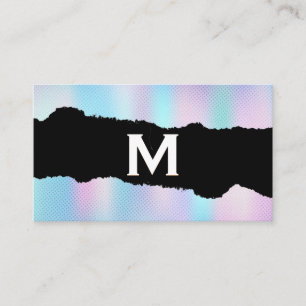 Monogram Holografisk övertoning Torn effekt Visitkort