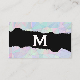 Monogram Holografisk övertoning Torn effekt Visitkort